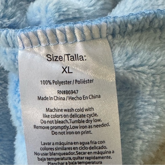 Disney Mickey Mouse Sherpa fleece light blue sweater size XL NWT - Picture 9 of 9